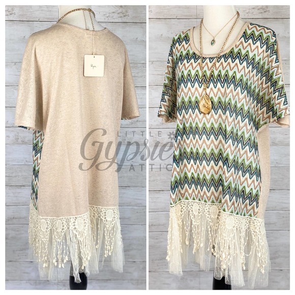 Ryu Miss-oni Chevron and Lace Tunic - Picture 3 of 13